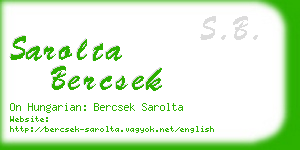 sarolta bercsek business card